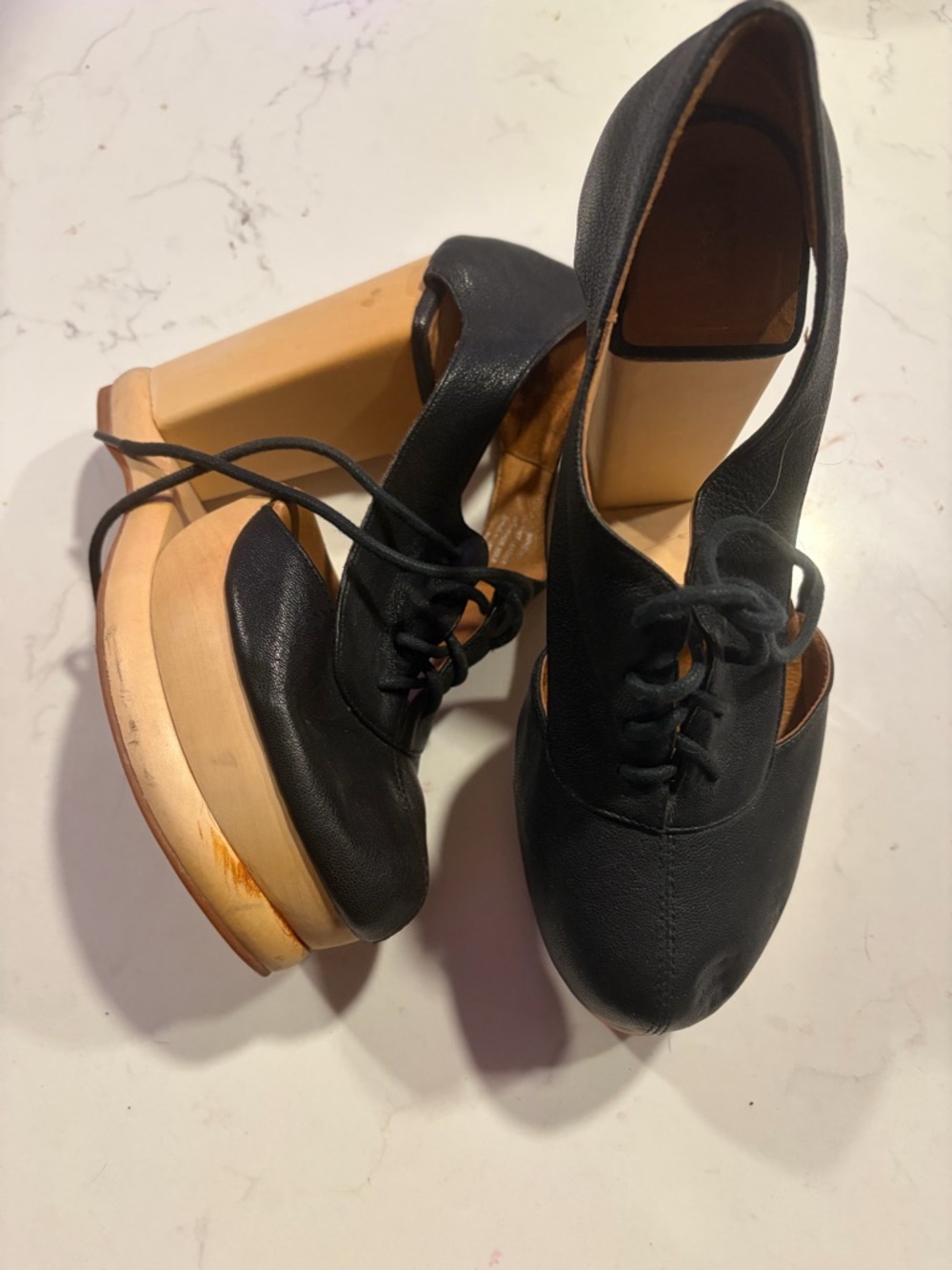 JEFFREY CAMPBELL Jovial CUTOUT WOODEN WEDGE